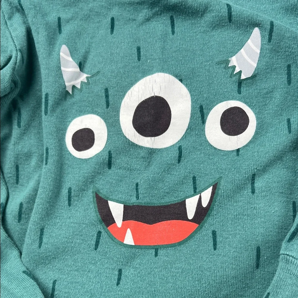 6 Kids One-Piece‎ Pajama Set - Avocado Gray, Navy Sleep Monster & Black Skeleton